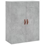 vidaXL Buffet haut Gris béton 69 5x34x180 cm Bois d'ingénierie