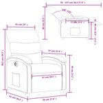 vidaXL Fauteuil inclinable électrique Noir Similicuir