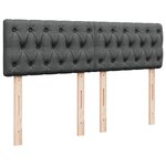 vidaXL Sommier à lattes de lit avec matelas Gris foncé 140x190cm Tissu