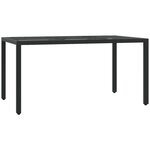 vidaXL Ensemble à manger de jardin coussins 5Pièces Noir Résine tressée