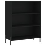 vidaXL Buffet noir 69 5x32 5x180 cm bois d'ingénierie
