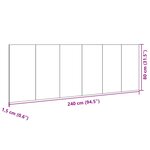 vidaXL Tête de lit avec armoires blanc 240 cm bois d'ingénierie