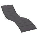 vidaXL Coussin de chaise longue anthracite 200x70x3 cm tissu oxford