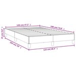 vidaXL Cadre de lit taupe 120x190 cm tissu