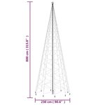 vidaXL Sapin de Noël avec piquet 3000 LED Blanc froid 800 cm