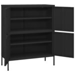 vidaXL Armoire de rangement Noir 80x35x101 5 cm Acier
