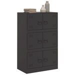 vidaXL Buffet noir 67x39x107 cm acier