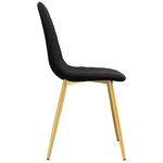 vidaXL Chaises à manger lot de 4 Noir Velours