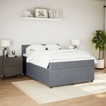 vidaXL Sommier à lattes de lit et matelas Gris foncé 160x200cm Velours