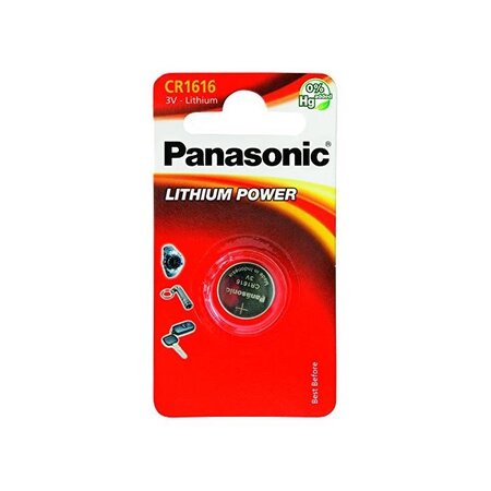 Pile Bouton Lithium Power CR1616 3V 0,55 mAh PANASONIC