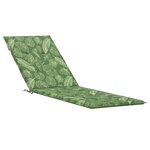 vidaXL Coussin de chaise longue motif de feuilles tissu oxford