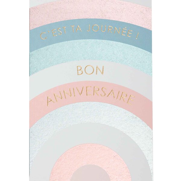 Carte bon anniversaire arc-en-ciel - draeger paris