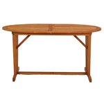 vidaXL Table de jardin 200x100x75 cm Bois d'eucalyptus solide