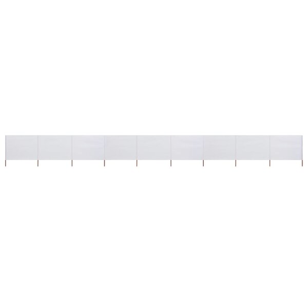 vidaXL Paravent 9 panneaux Tissu 1200 x 160 cm Blanc sable
