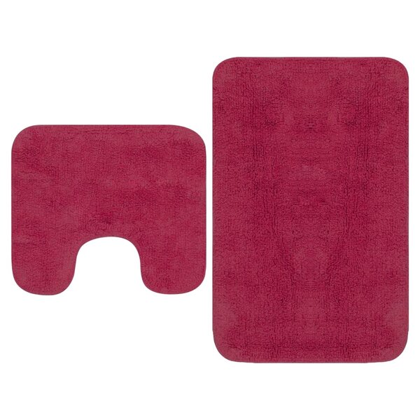vidaXL Tapis de salle de bain 2 Pièces Tissu Fuchsia