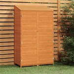 vidaXL Remise de jardin Marron 102x52x174 5 cm Bois de sapin solide