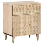 vidaXL Table de chevet 50x33x60 cm bois de manguier massif