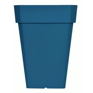 Bac à fleurs carré SOLEILLA - Plastique - Hauteur 53 cm - Bleu
