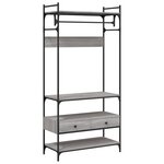vidaXL Armoire à tiroirs sonoma gris 89x39x184 5 cm bois d'ingénierie