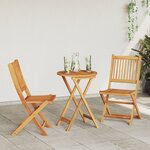 vidaXL Bois naturel Bois d'acacia massif Petit Pliable