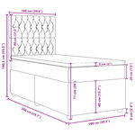 vidaXL Sommier à lattes de lit avec matelas Marron foncé 100x200 cm