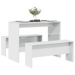 vidaXL Ensemble table à manger et bancs 3 Pièces bois d'ingénierie