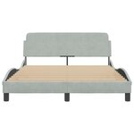 vidaXL Cadre de lit avec tête de lit Gris clair 140x190 cm Velours