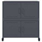 vidaXL Buffet anthracite 68 5x39x72 cm acier laminé à froid