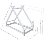 Lit tipi enfant TAHUKA 90 x 190 bleu clair