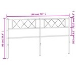vidaXL Tête de lit métal blanc 193 cm