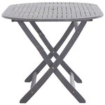 vidaXL Mobilier à dîner de jardin 7 Pièces Bois d'acacia massif Gris