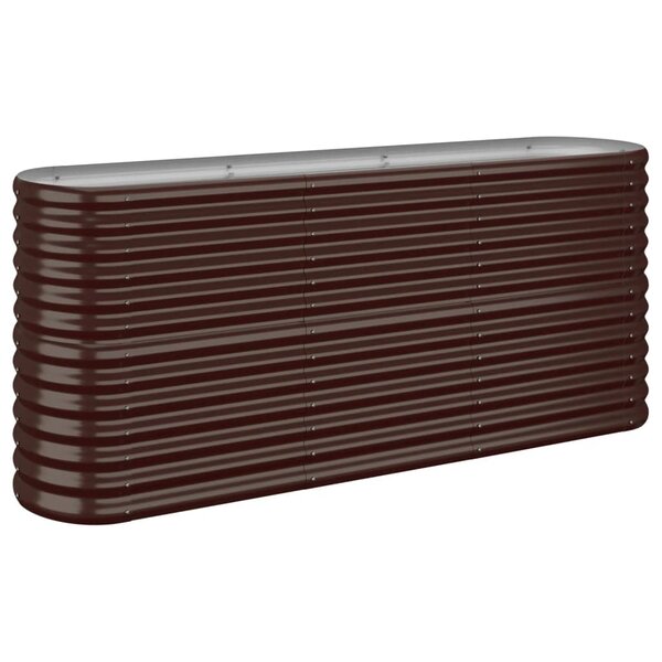 vidaXL Lit surélevé de jardin Acier enduit de poudre marron