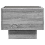 vidaXL Table de chevet avec LED infini sonoma gris 40x40x30 cm