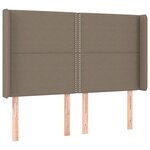 vidaXL Sommier à lattes de lit matelas LED Taupe 140x190 cm Tissu