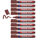 Marqueur Permanent 330 Marron Pointe Biseautée 1-5 mm x 10 EDDING