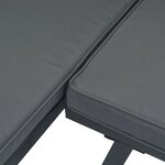 vidaXL Salon de jardin 5 Pièces avec coussins noir aluminium