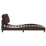 vidaXL Cadre de lit avec tête de lit Marron foncé 120x200 cm Tissu