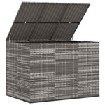 vidaXL Boîte à coussins de jardin Résine tressée 145x100x103 cm Gris