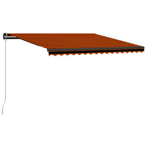 vidaXL Auvent manuel rétractable 450x300 cm Orange et marron