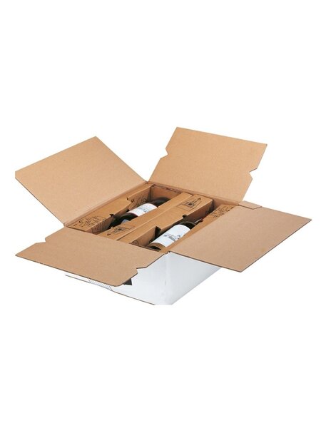 (lot 12 caisses) caisse vin - 3 bouteilles 400 x 360 x 125mm