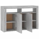 vidaXL Buffet avec lumières LED sonoma gris 115 5x30x75 cm