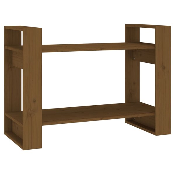 vidaXL Bibliothèque/Cloison Marron miel 80x35x56 5 cm Pin solide