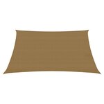 vidaXL Voile d'ombrage 160 g/m² Taupe 3/4x3 m PEHD