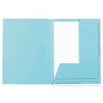 Paquet De 25 Chemises 2 Rabats Super 210 Contact - 24x32cm - Bleu Clair - X 5 - Exacompta
