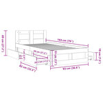vidaXL Cadre de lit tête de lit sonoma gris 90x190 cm bois ingénierie