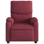 vidaXL Fauteuil inclinable électrique Rouge bordeaux Tissu