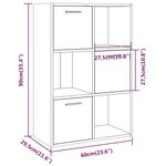 vidaXL Armoire de rangement Chêne marron 60x29 5x90 cm