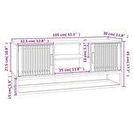 vidaXL Meuble TV 105x30x45 cm bois d'ingénierie et fer