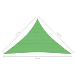 vidaXL Voile d'ombrage 160 g/m² Vert clair 2 5x2 5x3 5 m PEHD
