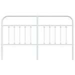 vidaXL Tête de lit métal blanc 180 cm